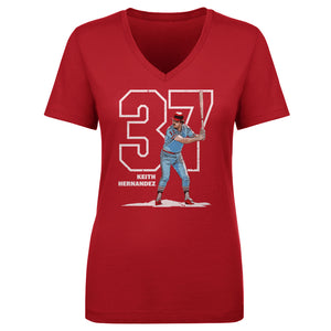 Keith Hernandez Women's V-Neck T-Shirt | 500 LEVEL